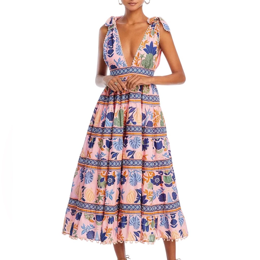 Farm Rio Seashell Pink Dress